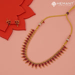 Antique Necklace Set with Earrings - 5468-74 