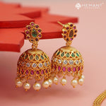 Antique Necklace Set with Earrings - 5452