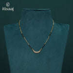 Contemporary Curved CZ Pendant Short Mangalsutra - 3969