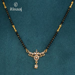 CZ Studded Floral Filigree Short Mangalsutra - 5104