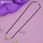 Designer AD Stone Mangalsutra Set with Elegant Crescent Pendant and Matching Studs - 2299