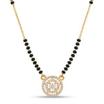 Elegant Circular American Diamond Micro Gold Plated Mangalsutra - 5124