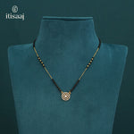 Elegant Circular American Diamond Micro Gold Plated Mangalsutra - 5124