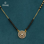 Elegant Circular American Diamond Micro Gold Plated Mangalsutra - 5124