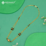 Elegant Designer Short Mangalsutra with CZ Studded Sphere Pendant - 5201