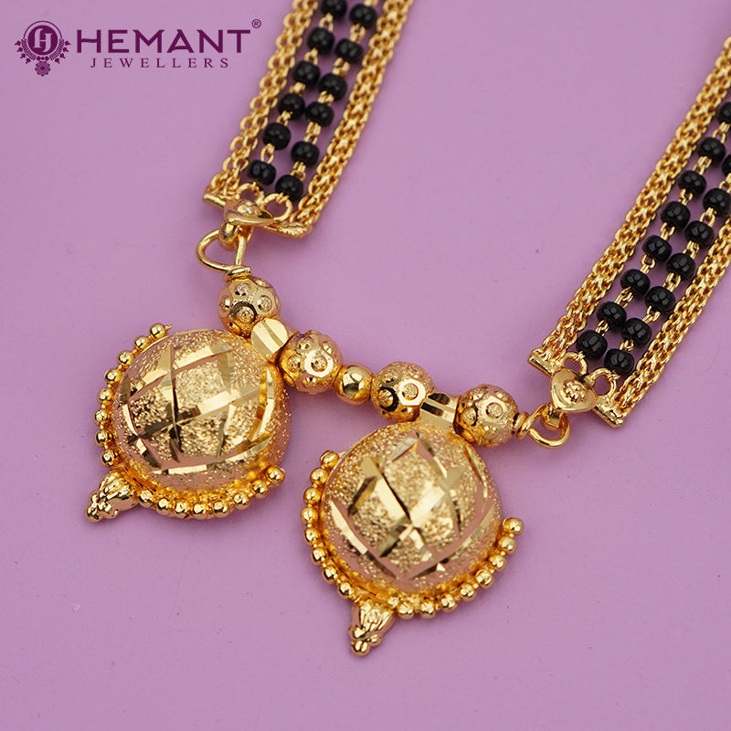 Elegant Gold Plated Mangalsutra | Traditional Mangalsutra with Vati - 4201