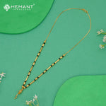 Elegant Gold Plated Short Black Bead Necklace with Textured Mini Ball - 4834