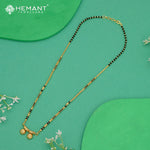 Elegant Gold Plated Short Mangalsutra with Traditional Vati Pendants - 5320