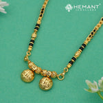 Elegant Gold Plated Short Mangalsutra with Traditional Vati Pendants - 5320