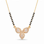 Elegant Pear Drop Stone Studded Micro Gold Plated Short Mangalsutra - 3776