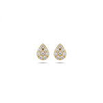 Elegant Pear-Shaped Teardrop CZ Stud Earrings - 5659