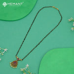 Elegant Ruby Stone Mangalsutra with Traditional Pearl Cluster Pendant - 5340 