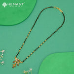 Elegant Short Mangalsutra with Intricate Floral Jhumka Pendant - 1355