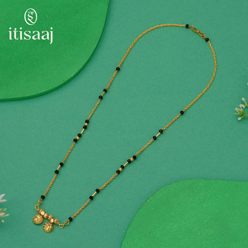 Elegant Short Mangalsutra with Vati Pendant - 4855