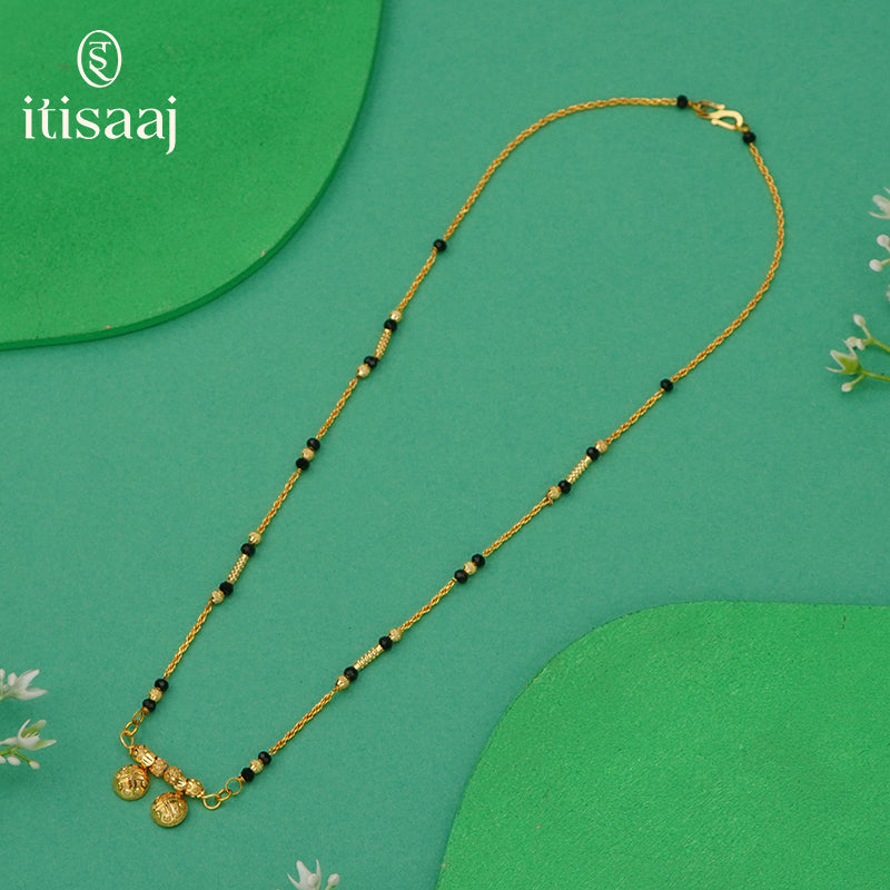 Elegant Short Mangalsutra with Vati Pendant - 4892