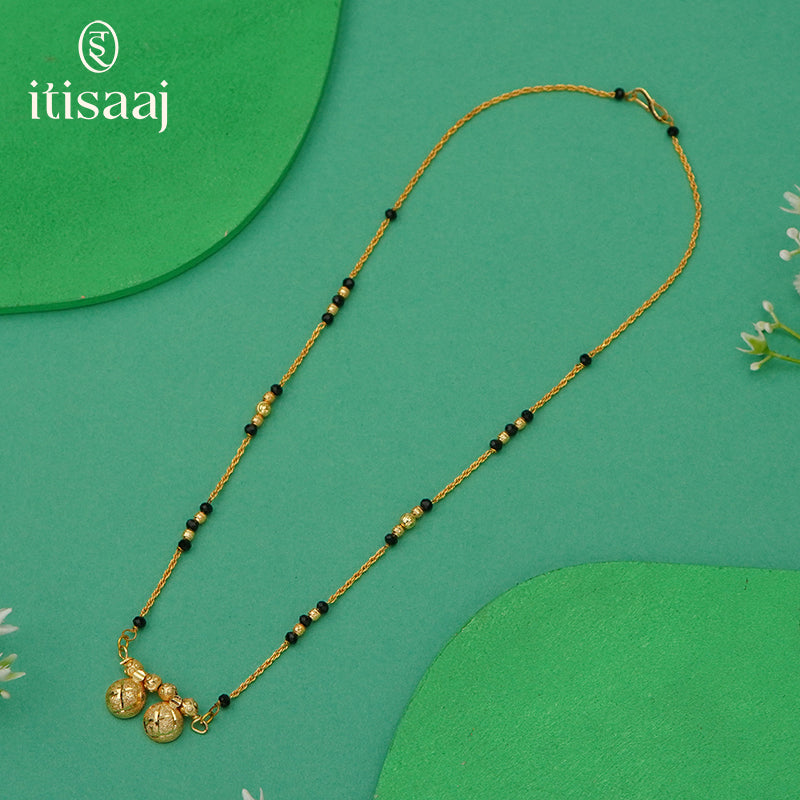 Elegant Short Mangalsutra with Vati Pendant - 4888