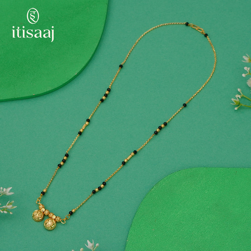 Elegant Short Mangalsutra with Vati Pendant - 4914