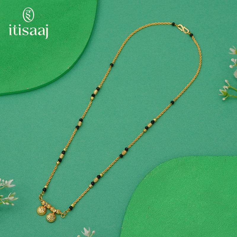 Elegant Short Mangalsutra with Vati Pendant - 4819