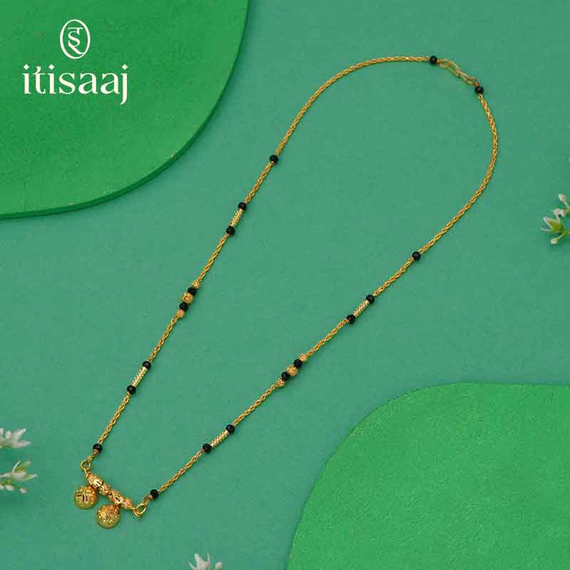 Elegant Short Mangalsutra with Vati Pendant - 4890