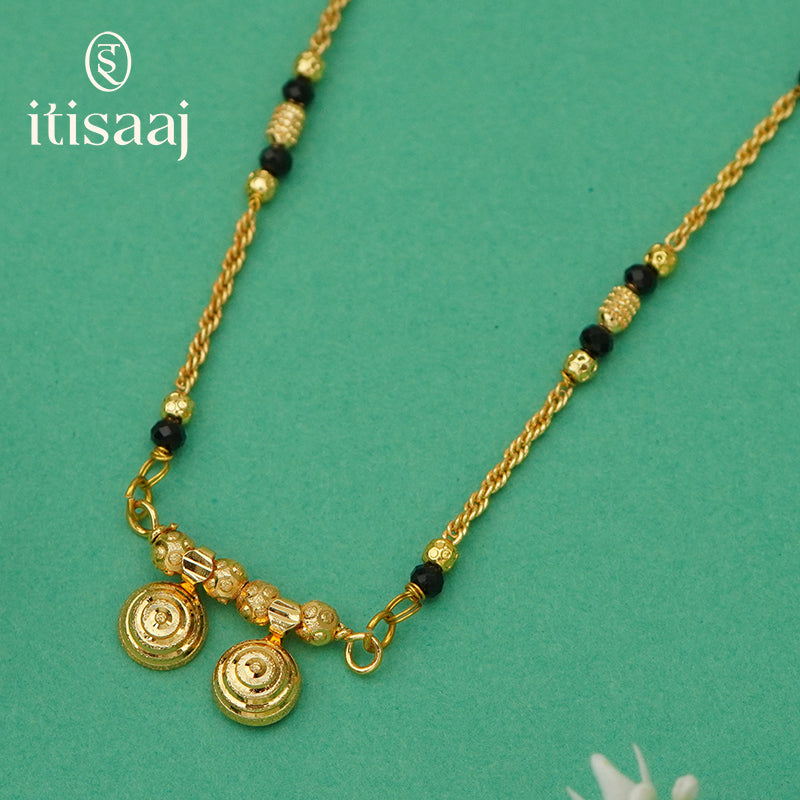 Elegant Short Mangalsutra with Vati Pendant - 4819