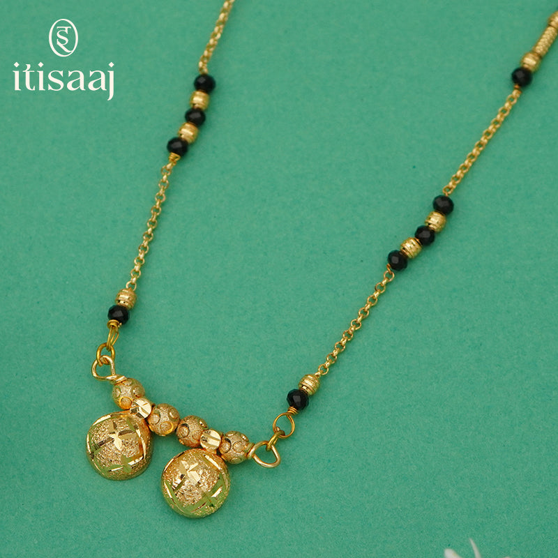 Elegant Short Mangalsutra with Vati Pendant - 4914