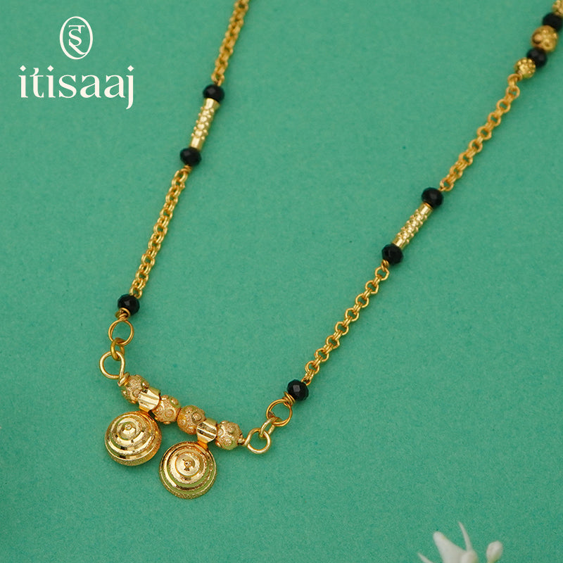 Elegant Short Mangalsutra with Vati Pendant - 4915