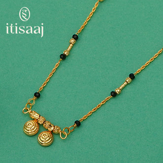 Elegant Short Mangalsutra with Vati Pendant - 4897