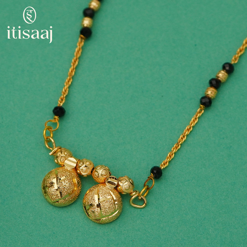 Elegant Short Mangalsutra with Vati Pendant - 4888