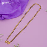 Elegant Two-Layer Black Bead Mangalsutra with Vati Pendant