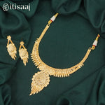 Forming Gold Choker Set | Traditional Maharashtrian Necklace and Earrings - 1771