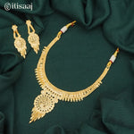 Forming Gold Choker Set | Traditional Maharashtrian Necklace and Earrings - 2241
