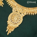 Forming Gold Choker Set | Traditional Maharashtrian Necklace and Earrings - 3544