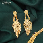 Forming Gold Choker Set | Traditional Maharashtrian Necklace and Earrings - 2241