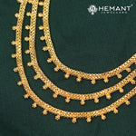 Forming Gold Patai Design Layered Long Rani Haar Necklace Set - 5325