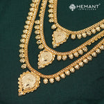 Forming Gold Rani Haar Necklace Set | Maharashtrian Rani Haar - 4250