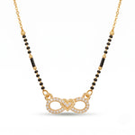 Infinity Heart Cubic Zirconia Short Mangalsutra - 3670