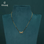 Infinity Heart Cubic Zirconia Short Mangalsutra - 3670