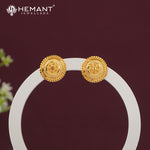 Intricate Filigree Design Gold Plated Stud Earrings - 5185