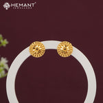 Intricate Filigree Design Gold Plated Stud Earrings - 5186