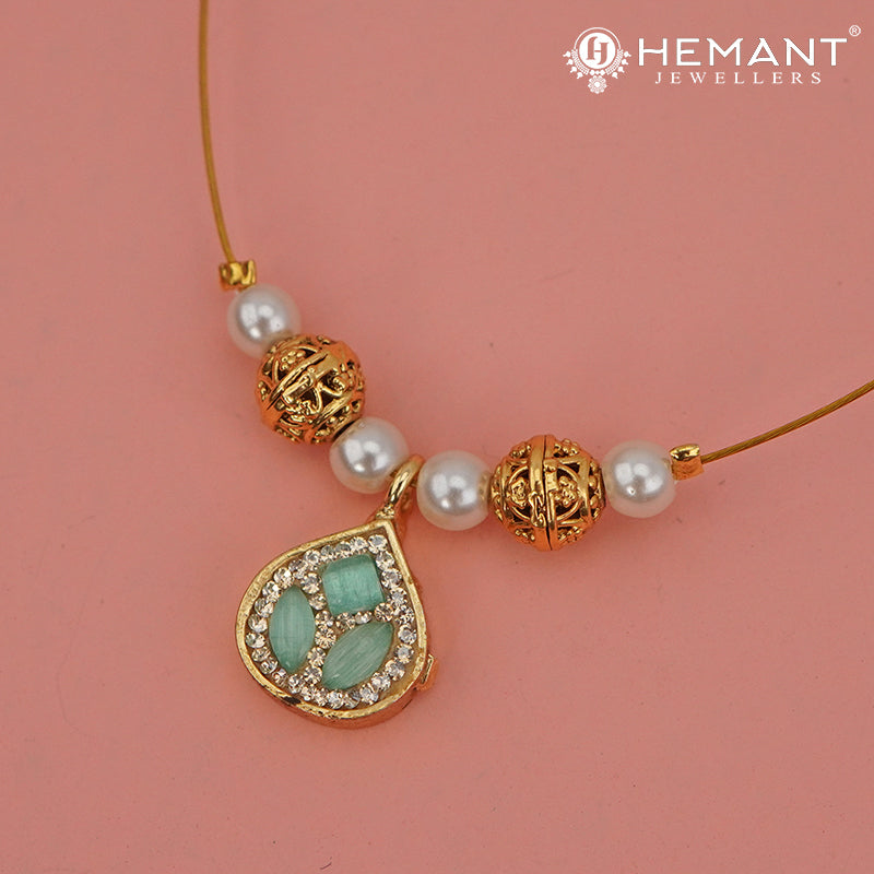 Invisible Necklace with teardrop-shaped pendant - 3996-4341 
