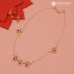 Invisible Necklace with teardrop-shaped pendant - 4342-5401 