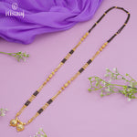 Maharashtrian Classic Multi Strands Black Beads Mangalsutra with Dual Vati Pendant - 1729