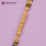 Maharashtrian Classic Multi Strands Black Beads Mangalsutra with Dual Vati Pendant - 5097