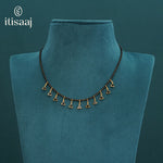 Micro Gold Plated Geometric Triangle Charm Mangalsutra - 4236