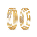 Modern Micro Gold Plated Designer Bangles - 5866-68