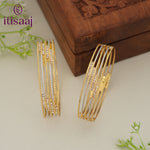 Modern Micro Gold Plated Designer Bangles - 5869-71