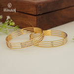 Modern Micro Gold Plated Designer Bangles - 5875-77