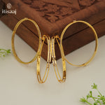 Modern Micro Gold Plated Designer Bangles (Set of 2 Pair - 4 Pc) - 5878-80