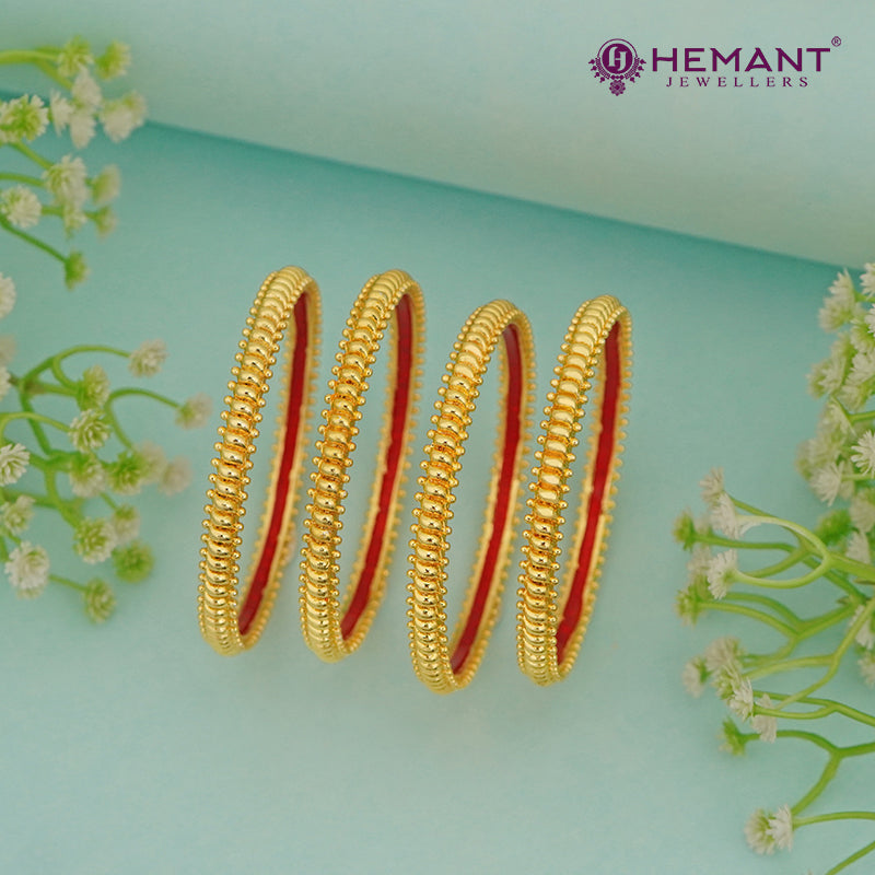 Traditional Maharashtrian Kolhapuri Micro Gold Plated Shinde Shahi Tode 4 pc. set (2 pair)