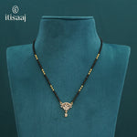 Sparkling CZ Floral Pendant Mangalsutra - 5108